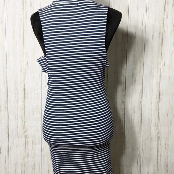 Derek Heart blue white stripe dress size large - Picture 7 of 9